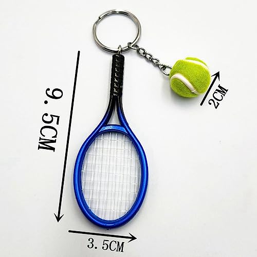 Porte-clés mini raquette de tennis lot de 30 pièces cadeau pour invités et fans de sport