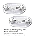 Readerest Magnetic Eyeglass Holders (2 Pack), Eyewear Accessory, Secure Clip for Readers, Sunglasses, Conference Badges, Glasses Holders for Women, Made in the USA (Stainless Steel + Crystals)