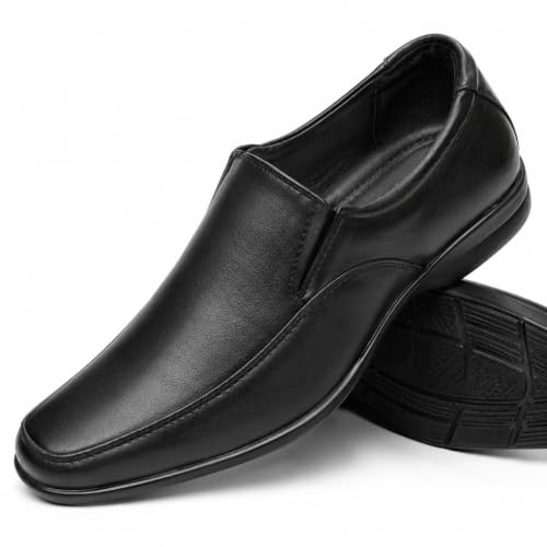 Image of Formal Leather Slipon Shoe for Men | Premium Office Party Footwear (Black)