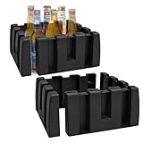 SIOMEIRY 2 Set of Automotive Cargo Organizer Blocks for Car SUV Van Truck, Wool Carpet Friendly, Robust Trunk Divider and Multipurpose Storage Secure Containment System
