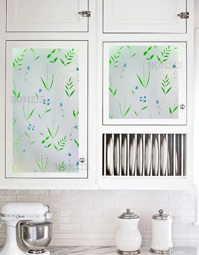 Image of HOME13 Frosted Window Film Decorative Static Cling Window Film Window Clings Privacy Non-Adhesive Frosted Glass Film for Living Home 12x38