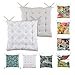 TIENDA EURASIA - Cojines Sillas Jardin, Pack 2 Cojines para Sillas de Terraza, Diseños Estampados Originales, Cojines Reversibles, 100% Algodón, Cojines Decorativos (765001 Nordico)