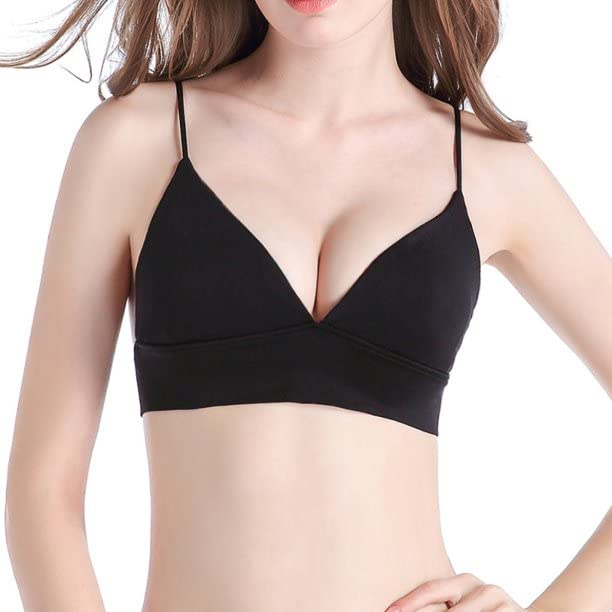 The Purple Tree Plunge Neck Bralette Bikini Top (Pack of 1, Black) Free Size Padded Bralette, Removable Pads, Slip On Bra,... - Review, Price and Buying Guide