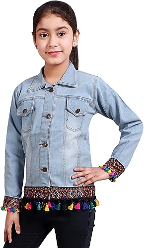 Image of SQS Fashionable Denim Jacket for Kids Girls