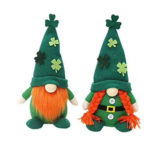 BUKAIXIN Irish gnomlin Spielzeug, St. Patrick's Day GNOME, Tomte Handmade Irish Leprechaun Nisse Für Irish Saint Paddy's Day Geschenk, Zwerg Fachlose Puppe Ornamente, Home Decorations Cover