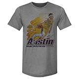 500 LEVEL Austin Reaves Los Angeles Lakers Retro Men's Premium T-Shirt (Tri Gray, Medium)