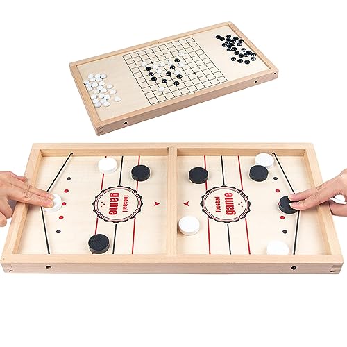 COMFOLIVING Fast Sling Puck Game, Slingshot Hockey Game, Easy To Carry Football Winner Board Game Table Ice Hockey Winner Board Game Toy For Parent-Child Interactive Toy For Family Kids Adults.