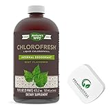 PremiumVital, Nature's Way, Chlorofresh Liquid Chlorophyll, Minz-Aroma, 473,2ml, mit praktischer Pillendose, Laborgeprüft, Glutenfrei, Sojafrei, Vegetarisch