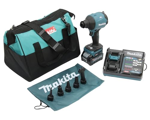 Makita AS001GA102 Akku-Gebläse 40V max. / 2,0 Ah, 1 Akku + Ladegerät in Transporttasche, Petrol