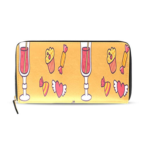 Preisvergleich Produktbild Enhusk Erdbeere Zitrone Obst lange Pass Kupplung Geldbörsen Reißverschluss Brieftasche Fall Handtasche Geld Veranstalter Tasche Kreditkarteninhaber für Dame Frauen Mädchen Männer Reisen Geschenk