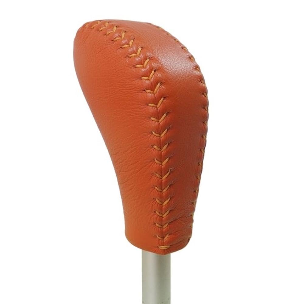 HYASDBWE Auto Shift Handle Protective Cover for Porsche Cayenne 2003-2009 Leather Gear Shift Cover Gear Position Cover Gear Shifter Parts(Orange)