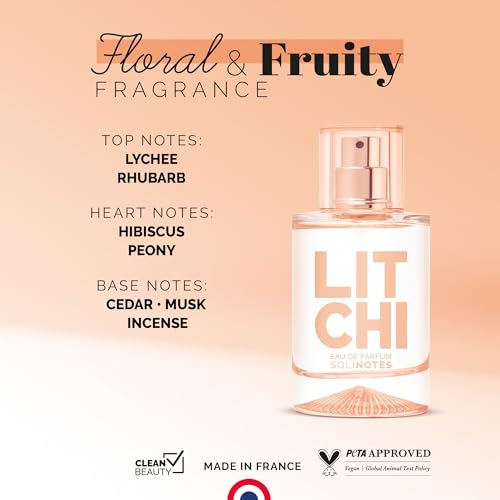 Image of Solinotes Lychee Eau de Parfum, Hibiscus & Musk, for Women & Men, 1.7 Fl Oz