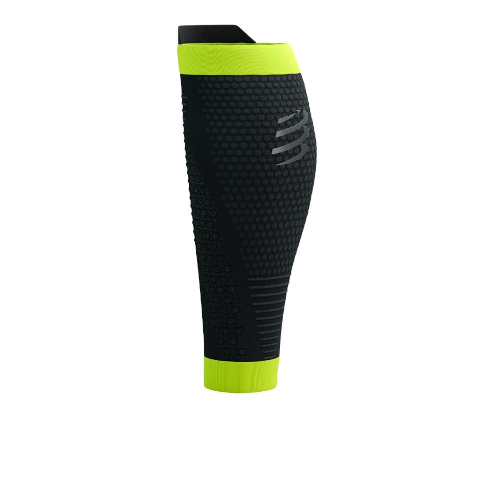 COMPRESSPORT R2 3.0 Flash Vêtements de Compression Unisexe Adultes Noir/Jaune Fluo (Multicolore), 42-46cm