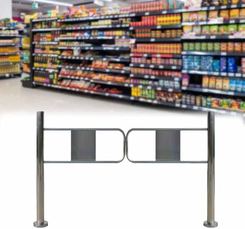 Stainless Steel Swing Gate - 120 cm Passage Door for Libraries, Stores & Malls - Durable Safety Entrance Solution for Hallways & Exits