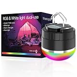 1000LM Camping Lantern Rechargeable, 11 Light Modes with RGB Color Changing Camping Lights, Portable Tent Light with Magnetic Base, Waterproof Emergency Hanging Light for Hurricane, Home, Camping