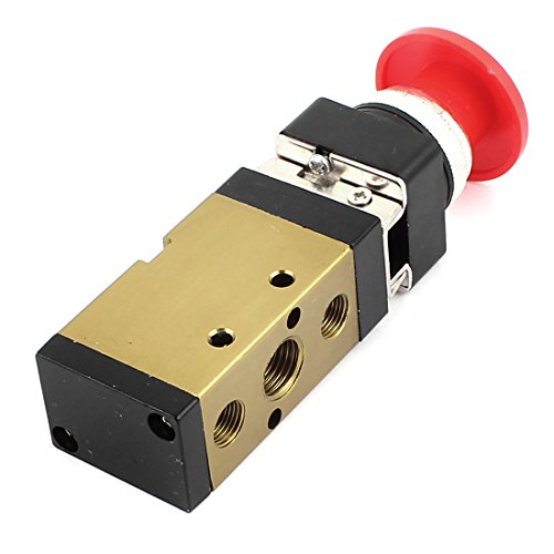 Commutateur momentané pneumatique 5 voies JCAKES vanne rouge 2 positions pour contrôle industriel