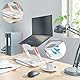 Leitz Ergo höhenverstellbarer Multi-Winkel Laptopständer, für 13“ - 15“ Laptops, 63% recycelter Kunststoff, 6 Höhen- & Winkelkombinationen, Kompakte Standfläche, 100% recycelbar, Weiß, 64240001