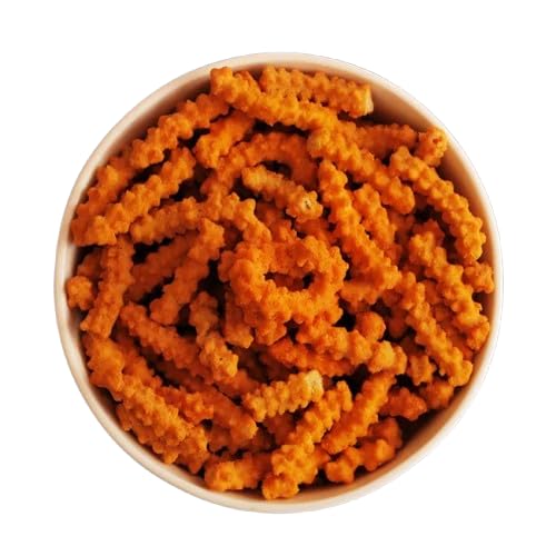 Midday fresh Tomato Flavoured Murukku Snacks, 500gm | South Indian Spicy Chakli | Tea-Time Snack | Thakkali Namkeen Sticks |-image-34