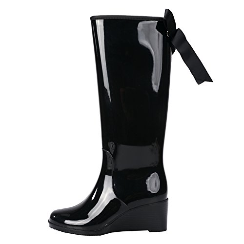 Fereshte - Wellingtons da lavoro donna, Nero, 38.5...