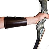 Shatterproof Archery Leather Archery Armguard Essential Leather Armguard | Left/Right Hand | Real Le