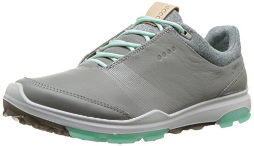 ECCO Women's Biom Hybrid 3 Gore-Tex Golf Shoe, Wild Dove/Emerald Yak Leather, 39