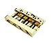 Guyker 4 String High Mass Bass Bridge with Vintage CNC Machined Brass Saddles Tailpiece Replacement for Jazz Electric Bass (GB403, golden)