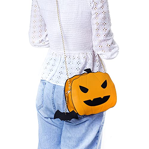 Miayon 123 Halloween Pumpkin Purse Pumpkin Shoulder Bag Crossbody Bag Bat Ornament Pumpkin Pu Bag thumb #6