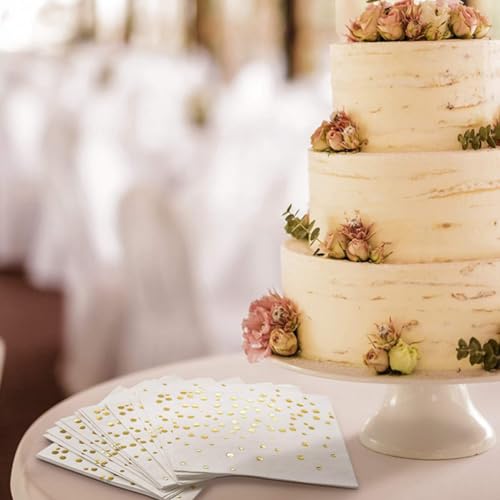 Servilletas de papel con lunares para celebraciones que solucionan la decoración de mesas de bodas 6