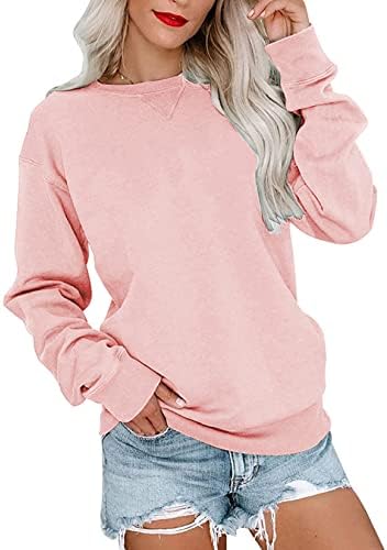 PGANDS Women's Cute Crew Neck Sweatshirts Long Sleeve Tunic Tops Loose Casual Pullover Tops