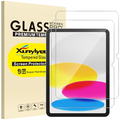 XunyLyee 2 pack, Screen Protector voor iPad A16 11e/ 10e Generatie (Release 2025/2022) Tempered Gehard Glas