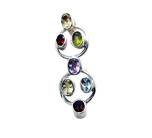Pendentif aux gemmes multiples RIYO les balises de bijoux en argent femmes