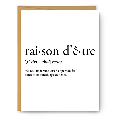 Amazon Com Raison Detre Definition Unframed Art Print Poster Or Greeting Card Handmade Products