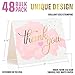 Thank You Cards with Envelopes (Set of 48) | Great for Baby Shower, Bridal Shower, Wedding, Parties & More | Thank You Notes Gold Foil Stamped Premium Cardstock with Pink Blush Watercolor Design
