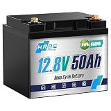 12V 50Ah LiFePO4 Battery Rechargeable Lithium Batteries, 3000+ Cycles Lithium Iron Phosphate Battery, Perfect for RV, Solar System, Trolling Motor, Camping, Marine