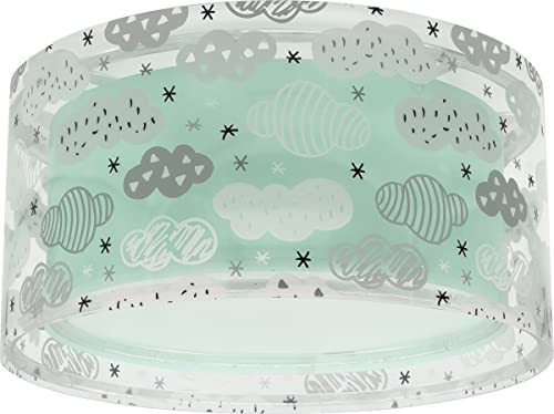 Plafones infantiles Dalber Clouds diseño nube verde para iluminar dormitorios