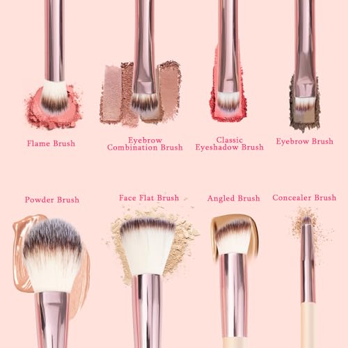 8-Piece-Initials-Makeup-Brush-Set-With-Led-Light-MirrorTravel-Makeup-Brush-SetMonogrammed-Gifts-Personalized-WomenS-Creative-GiftsPink-M