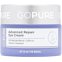 goPure Advanced Repair Eye Cream - Under Eye Cream for Puffiness, Bags, and Dark Circles, Visibly Improve the Look of Fine Lines, Wrinkles, and Crows Feet - 0.57 fl oz