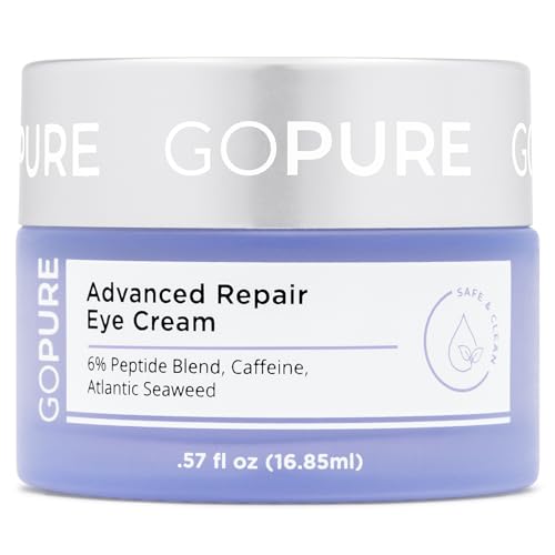 goPure Advanced Repair Eye Cream - Under Eye Cream for Puffiness, Bags, and Dark Circles, Visibly Improve the Look of Fine Lines, Wrinkles, and Crows Feet - 0.57 fl oz