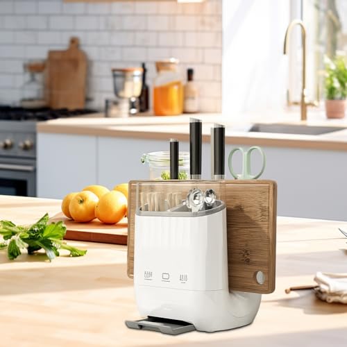 Soporte para utensilios de cocina multifuncional con estante organizador de tablas 4