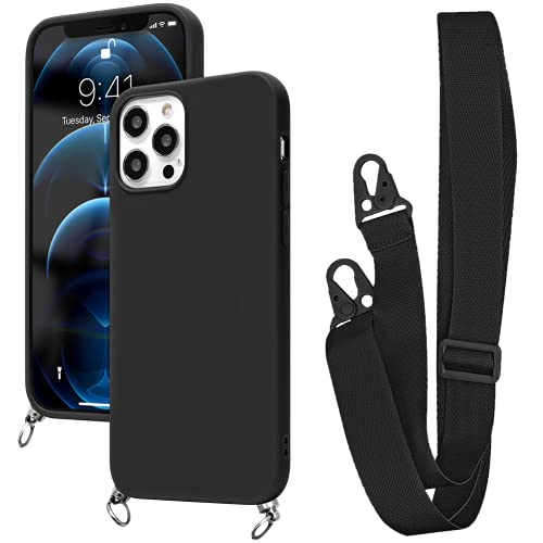 Eouine Crossbody Case For Samsung Galaxy A52 4G/5G [6.5"] Necklace Strap With Black Phone Case Anti-Scratch Soft Silicone Tpu Adjustable 57In Neck Cord Lanyard Case For Samsung A52 #TOP2