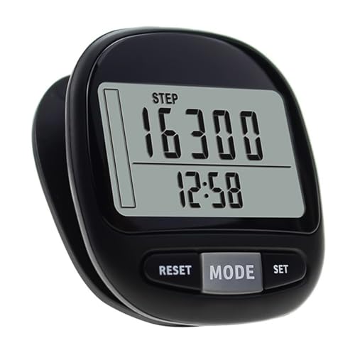 Enwye Podomètre 3D - Pas, Calories et Distance - Clip et Sangle, Mémoire