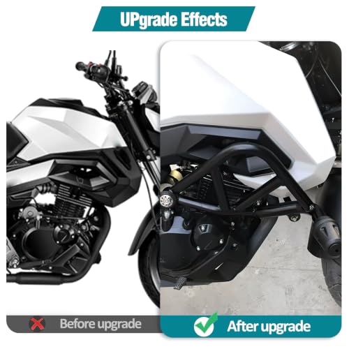 XUYUZDQ Highway Crash Bar Engine Guard Bumper Protector Upper Lower for CFMOTO ST Papio 125 CF125-3A Motorcycle Frame Falling Protection Accessories by XUYUZDQ - Used condition - Image 5