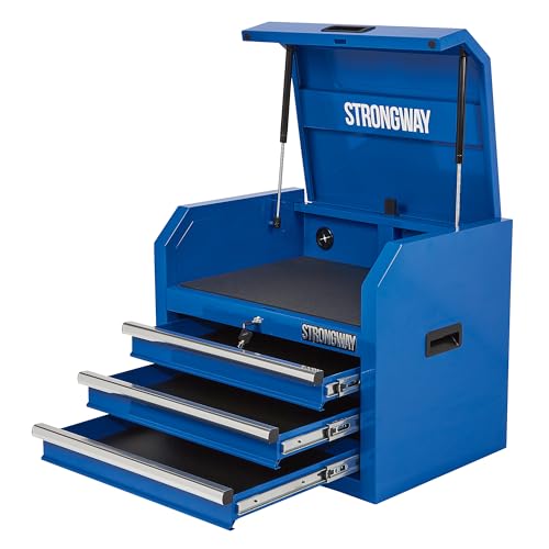 Strongway 3-Drawer Storage Chest, 25.6in.W x 17.7in.D x 20.3in.H, 400-Lb. Capacity