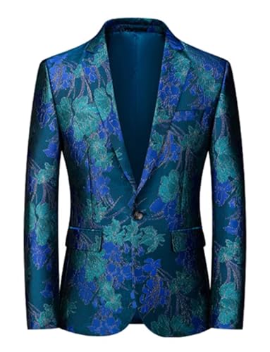 Veste de costume en jacquard pour hommes Kromoc à revers cranté