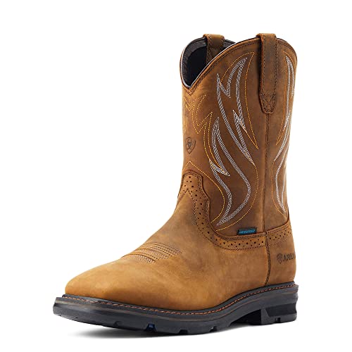 Ariat Mens Sierra 10 Inch Waterproof Soft Toe Work/Duty - Brown - Main Image