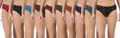 Image of Dollar Lehar Super Combed Cotton Women's Printed Hipster Panty - Actual Print May Vary