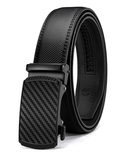 Image of CHAOREN Leather Ratchet Belt men 1 3 /8 inch | For Dress Pants - Micro Adjustable Belt Fit Everywhere