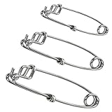 Stainless Steel Longline Snap Clips 10 PCS High Strength Branch Hanger Snap Float Line Tuna Clip Fishing Float Decoy (10pcs-2.7x100mm)