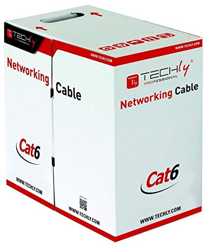 TECHLY PROFESSIONAL 025619 Écheveau U/UTP Câble Cat.6 CCA 305m Rigide Bleu Bleu