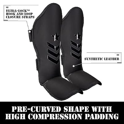 Revgear Premier Deluxe Shin Guard | Durable Lightweight Shin Guards for Any Level | Mixed Martial Arts (MMA) Kickboxing or Muay Thai